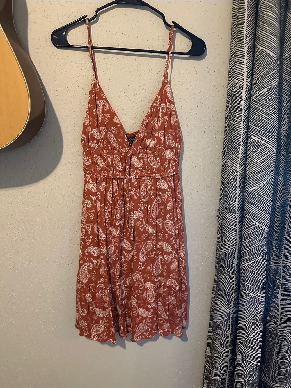 Streetwear Society Rust Paisley Mini Dress